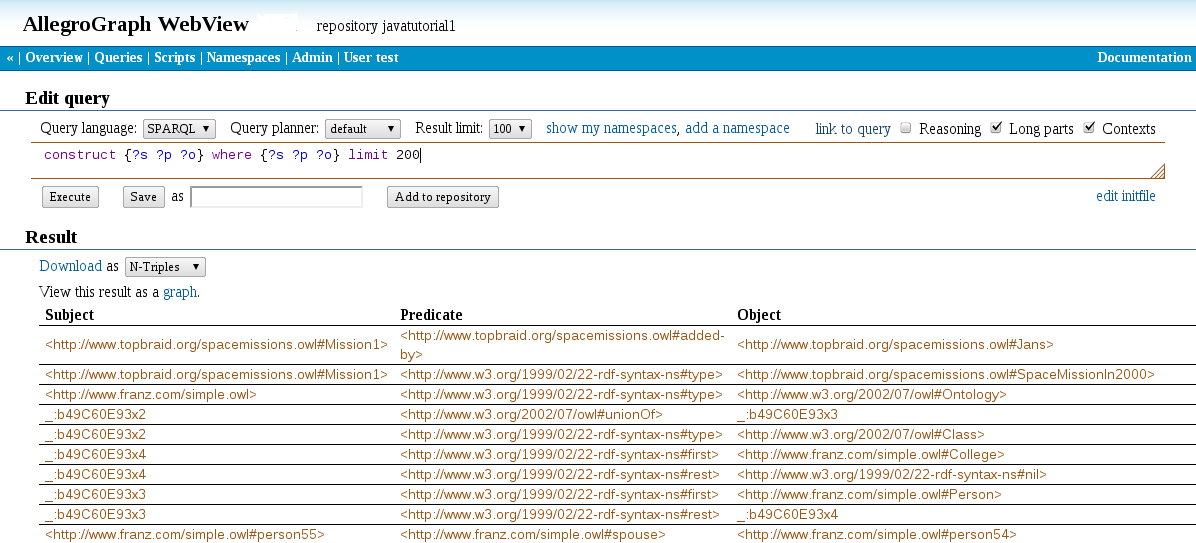 New Query Page