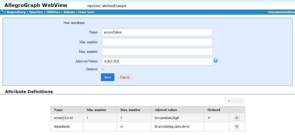 Attribute definitions