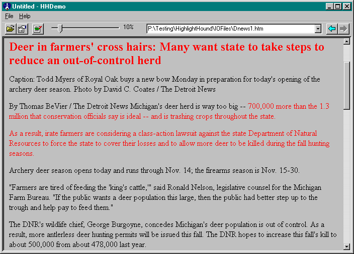 HighlightHound Screen Shot